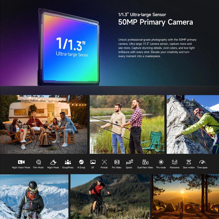 Ulefone Armor 34 Pro+ 投影儀，16GB+512GB，夜視，IP68/IP69K三防機  6.95英寸安卓15聯發科天璣7400X八核, 網絡：5G, NFC, OTG  , Armor 34 Pro+