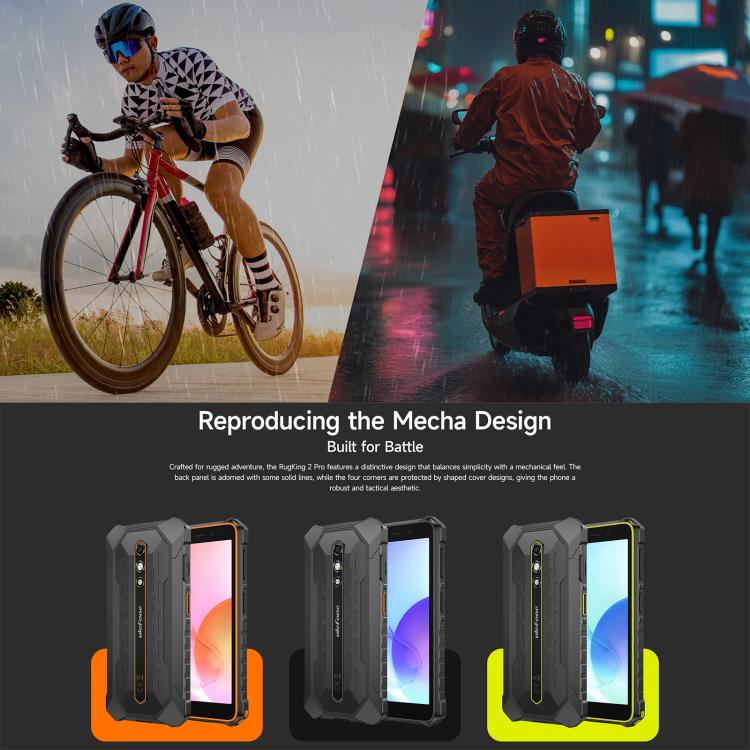 Ulefone RugKing 2 Pro，IP68/IP69K三防機  4GB+128GB，5.45英寸安卓15 Unisoc T7250八核, 網絡：4G, NFC, OTG   , RugKing 2 Pro