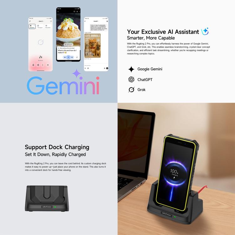 Ulefone RugKing 2 Pro，IP68/IP69K三防機  4GB+128GB，5.45英寸安卓15 Unisoc T7250八核, 網絡：4G, NFC, OTG   , RugKing 2 Pro