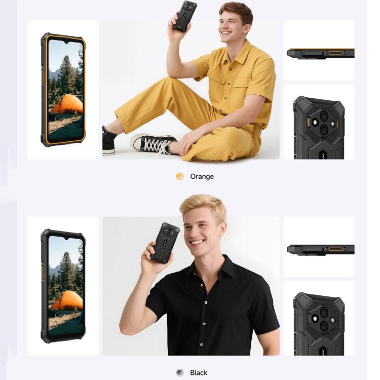 Ulefone RugKing 3 Pro，IP68/IP69K三防機  8GB+128GB，6.56英寸安卓15 Unisoc T7250八核, 網絡：4G, NFC, OTG  , RugKing 3 Pro