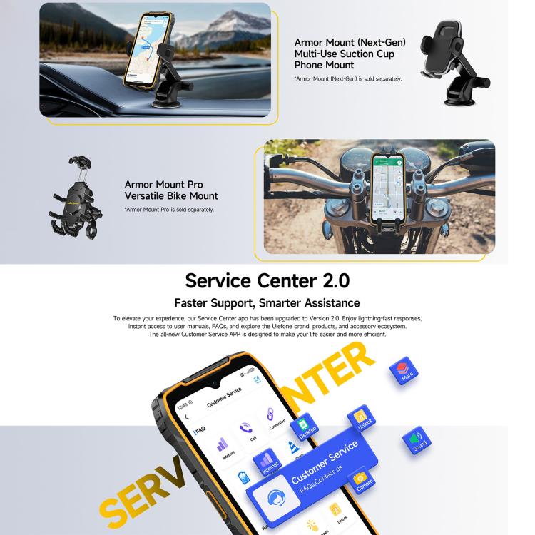 Ulefone RugKing 4 Pro，IP68/IP69K三防機，8GB+256GB，6.56英寸安卓15 Unisoc T7250八核, 網絡：4G, NFC, OTG  , RugKing 4 Pro