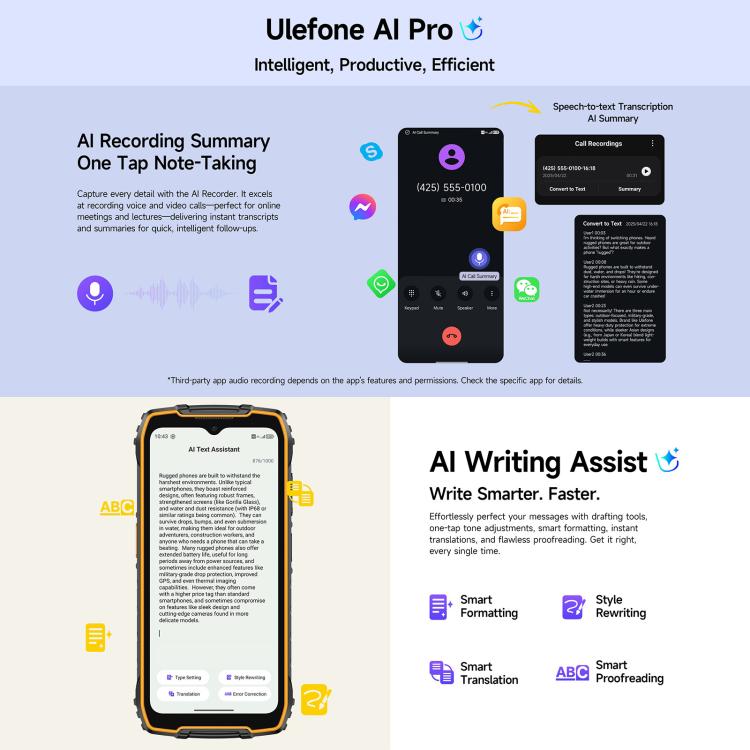 Ulefone RugKing 4 Pro，IP68/IP69K三防機，8GB+256GB，6.56英寸安卓15 Unisoc T7250八核, 網絡：4G, NFC, OTG  , RugKing 4 Pro