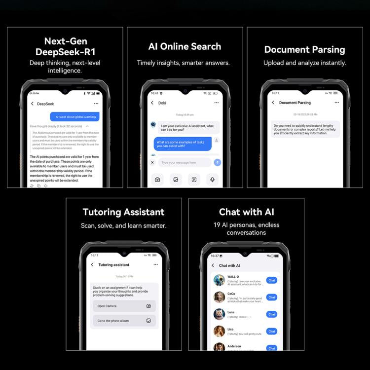 Blackview ROCK 1三防手機，8GB+256GB，6.56英寸安卓16 MT6769V/CB Helio G81八核, 網絡：4G, OTG, NFC  , ROCK 1 8GB+256GB