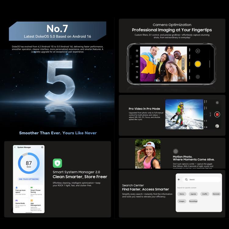 Blackview ROCK 1三防手機，8GB+256GB，6.56英寸安卓16 MT6769V/CB Helio G81八核, 網絡：4G, OTG, NFC  , ROCK 1 8GB+256GB