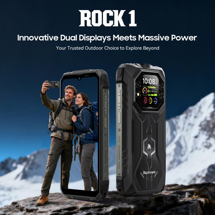 Blackview ROCK 1三防手機，8GB+256GB，6.56英寸安卓16 MT6769V/CB Helio G81八核, 網絡：4G, OTG, NFC  , ROCK 1 8GB+256GB