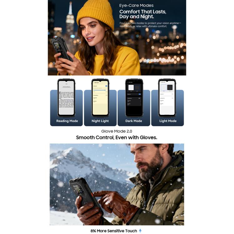 Blackview ROCK 1三防手機，8GB+256GB，6.56英寸安卓16 MT6769V/CB Helio G81八核, 網絡：4G, OTG, NFC  , ROCK 1 8GB+256GB