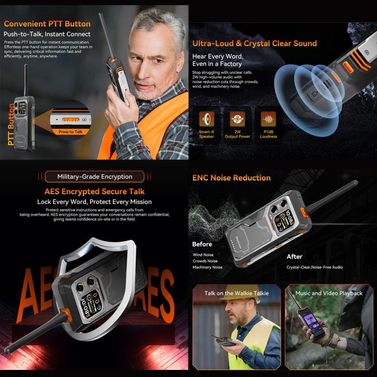 Blackview XPLORE 1 對講機三防手機，12GB+256GB，6.78英寸安卓15 MT8791V/HZA天璣7050八核, 網絡：5G, OTG, NFC  , XPLORE 1 Walkie Talkie 12GB+256GB