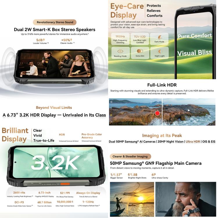 Blackview XPLORE 2 Satellite，12GB+256GB，6.73英寸安卓15 MT6897天璣8300八核, 網絡：5G, OTG, NFC  , XPLORE 2 Satellite 12GB+256GB