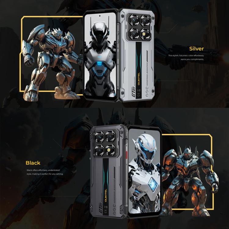 Oukitel WP60三防機，16GB+512GB，IP68/IP69K, 一億像素，7.2英寸安卓15聯發科天璣7025八核，NFC, OTG, 網絡：5G  , 16GB+512GB