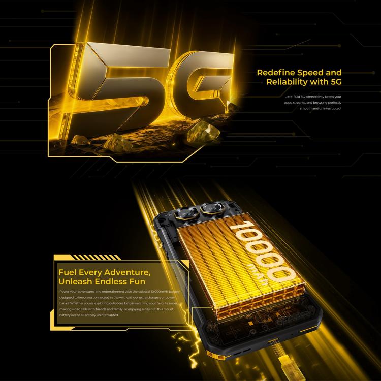 Oukitel WP60三防機，12GB+512GB，IP68/IP69K, 一億像素，7.2英寸安卓15聯發科天璣7025八核，NFC, OTG, 網絡：5G  , 12GB+512GB