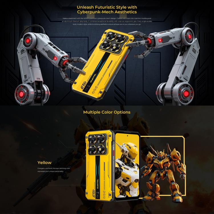 Oukitel WP60三防機，8GB+256GB，IP68/IP69K, 一億像素，7.2英寸安卓15聯發科天璣7025八核，NFC, OTG, 網絡：5G  , 8GB+256GB