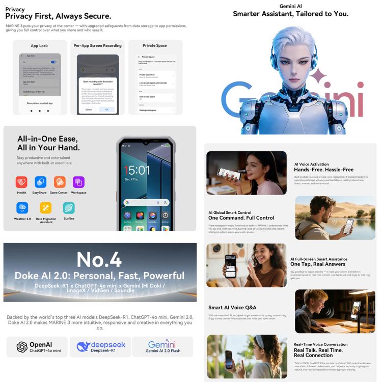 Blackview Oscal Marine 3，8GB+256GB，6.56英寸安卓16  MT6769V/CB G81八核, 網絡：4G, OTG, NFC  , 8GB+256GB