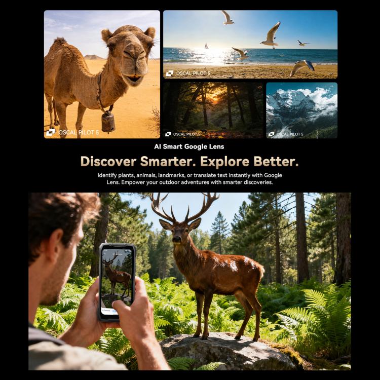 Blackview Oscal Pilot 5 5G三防機，8GB+256GB，6.67英寸安卓16 UMS9620 T8100八核, 網絡：5G, OTG, NFC