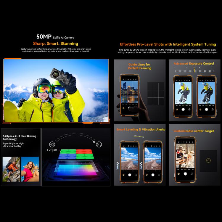 Blackview Oscal TANK 1，12GB+256GB，6.78英寸安卓15 聯發科天璣 7050八核, 網絡：5G OTG, NFC  , 12GB+256GB