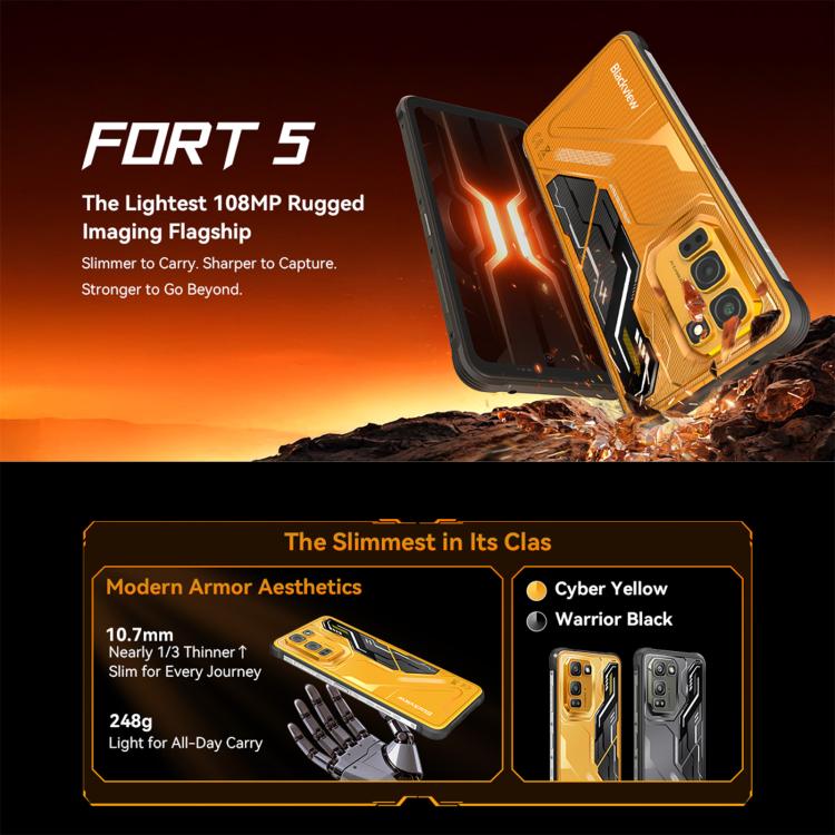 Blackview Oscal FORT 5，12GB+256GB，6.78英寸安卓16 聯發科MT8781 Helio G100八核, 網絡：4G OTG, NFC