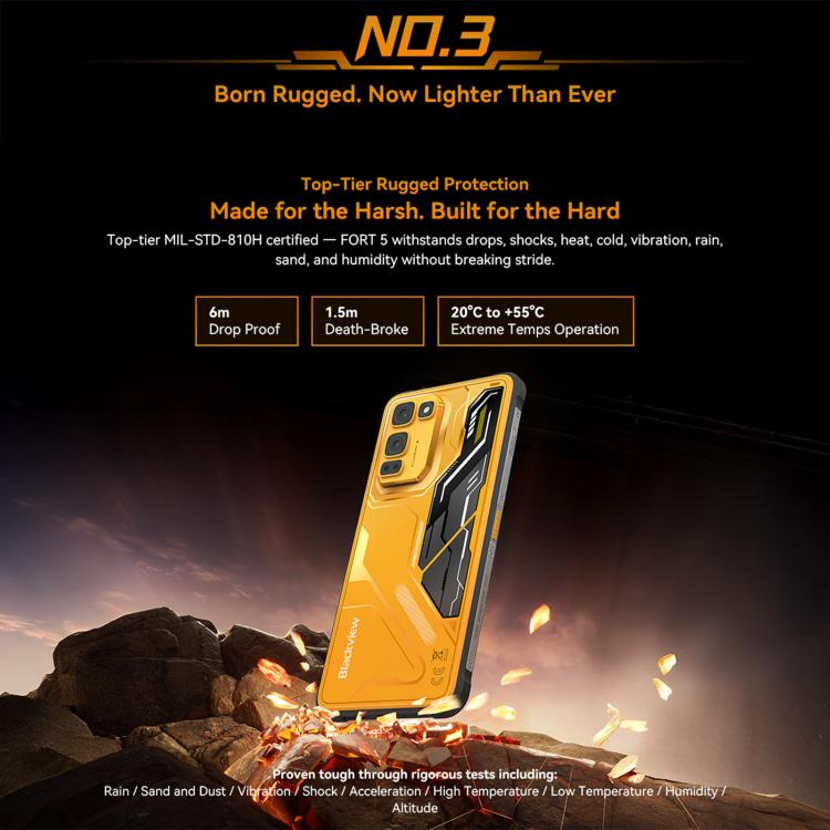 Blackview Oscal FORT 5，12GB+256GB，6.78英寸安卓16 聯發科MT8781 Helio G100八核, 網絡：4G OTG, NFC