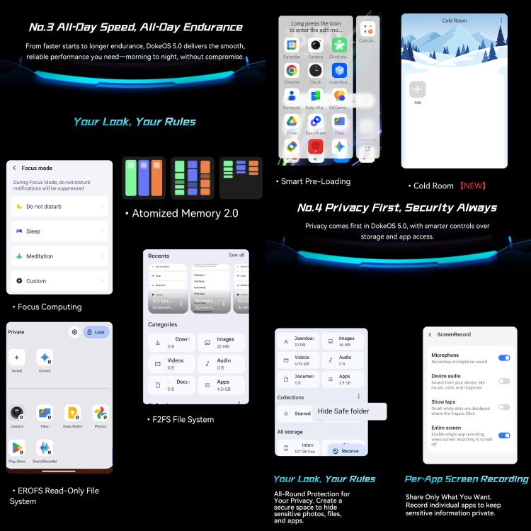 Blackview FORT 2 DK108，8GB+128GB，6.56英寸安卓15聯發科 MT6769V/CB Helio G81八核, 網絡：4G, OTG, NFC  , 8GB+128GB