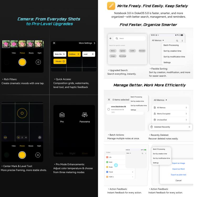 Blackview FORT 2 DK108，8GB+256GB，6.56英寸安卓15聯發科 MT6769V/CB Helio G81八核, 網絡：4G, OTG, NFC  , 8GB+256GB