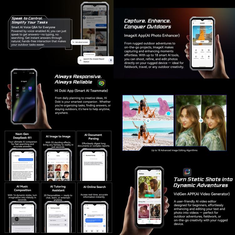 Blackview FORT 2 DK108，8GB+256GB，6.56英寸安卓15聯發科 MT6769V/CB Helio G81八核, 網絡：4G, OTG, NFC  , 8GB+256GB