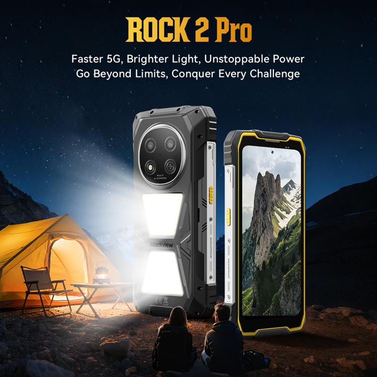 Blackview ROCK 2 Pro三防手機，8GB+256GB，6.67英寸安卓16紫光展銳UMS9620 T8100八核, 網絡：4G, OTG, NFC