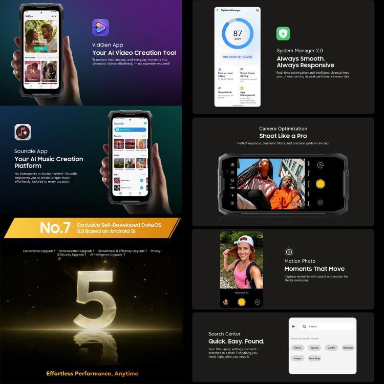 Blackview ROCK 2 Pro三防手機，8GB+256GB，6.67英寸安卓16紫光展銳UMS9620 T8100八核, 網絡：4G, OTG, NFC