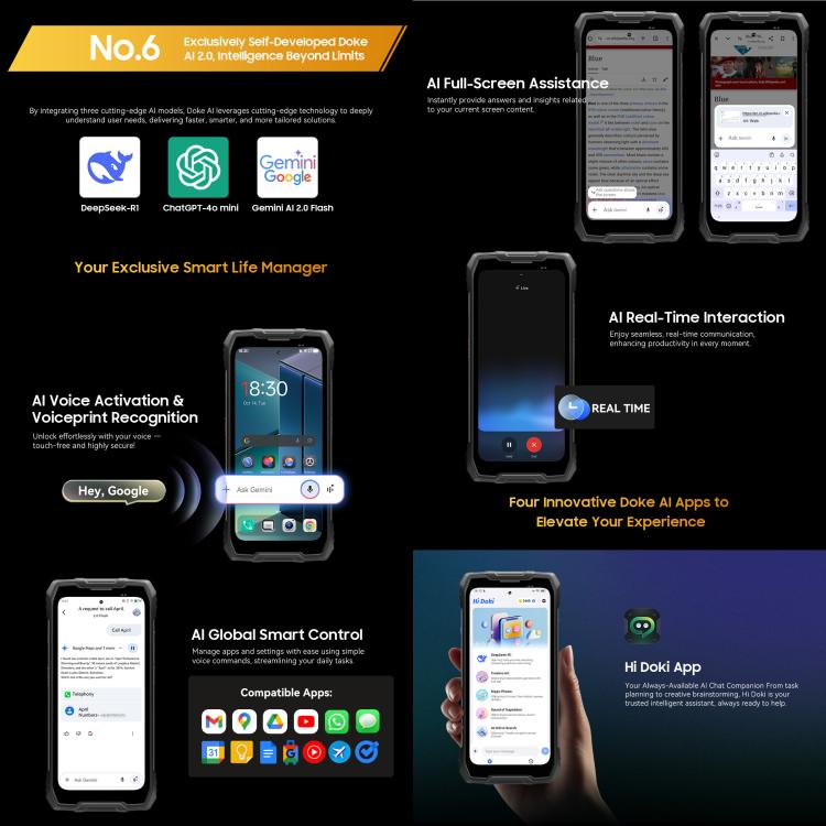 Blackview ROCK 2 Pro三防手機，8GB+256GB，6.67英寸安卓16紫光展銳UMS9620 T8100八核, 網絡：4G, OTG, NFC