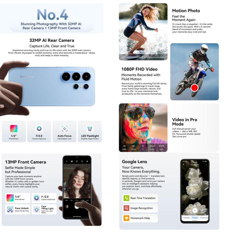 Blackview WAVE 10，8GB+256GB，6.88英寸安卓16 紫光展銳UMS9230E八核,  OTG, 4G網絡