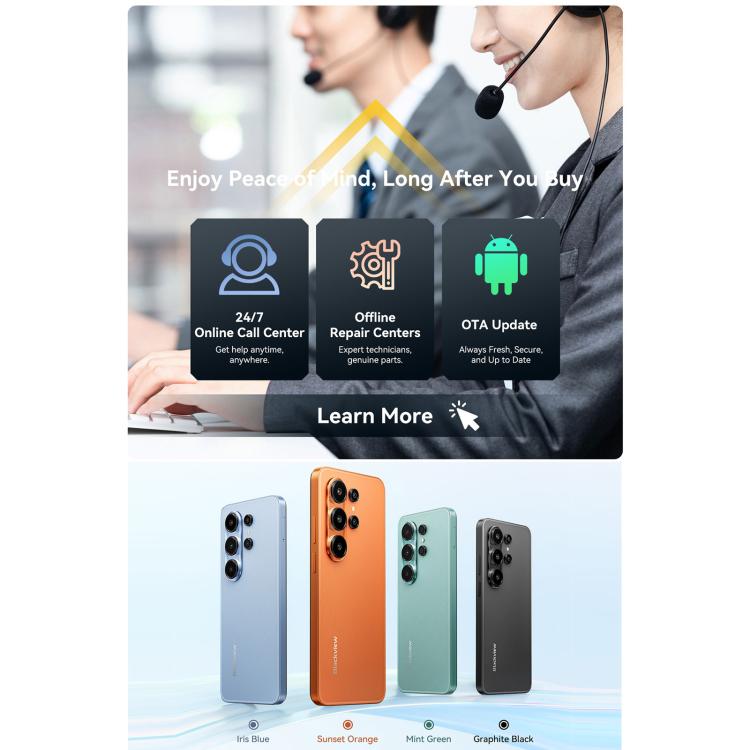 Blackview WAVE 10，8GB+256GB，6.88英寸安卓16 紫光展銳UMS9230E八核,  OTG, 4G網絡