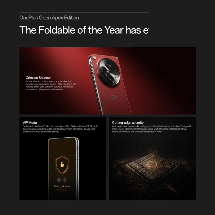 一加Open 5G 歐版, 16GB+1TB 側鍵指紋, 7.82英寸+ 6.31英寸ColorOS 13.2安卓13高通驍龍8 Gen 2八核, NFC, 5G網絡