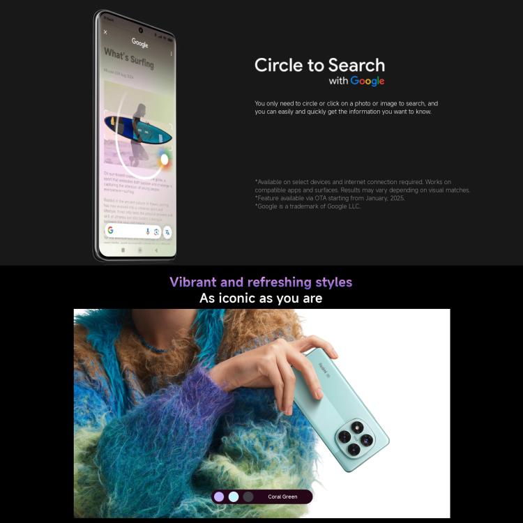 小米Redmi Note 14 Pro 5G 國際版，8GB+256GB，屏幕指紋，6.67英寸Xiaomi HyperOS 聯發科天璣7300-Ultra八核, NFC, 5G網絡