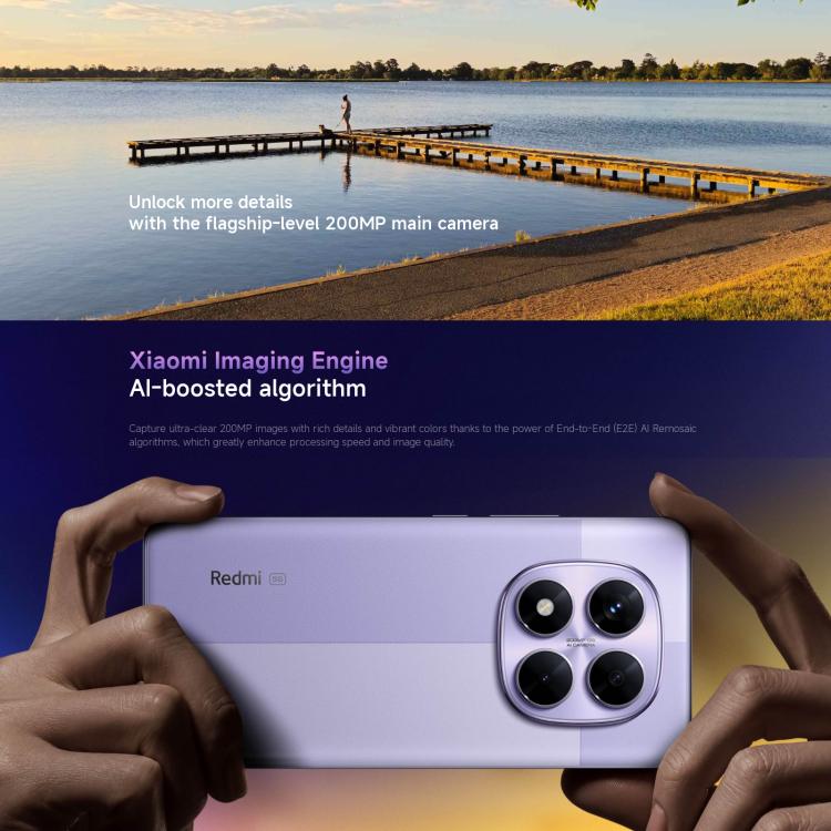 小米Redmi Note 14 Pro 5G 國際版，8GB+256GB，屏幕指紋，6.67英寸Xiaomi HyperOS 聯發科天璣7300-Ultra八核, NFC, 5G網絡