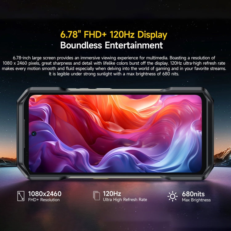 Ulefone Armor 27 Pro三防機, 12GB+256GB, 夜視，6.78英寸安卓14 天璣6300八核, 網絡：5G, NFC