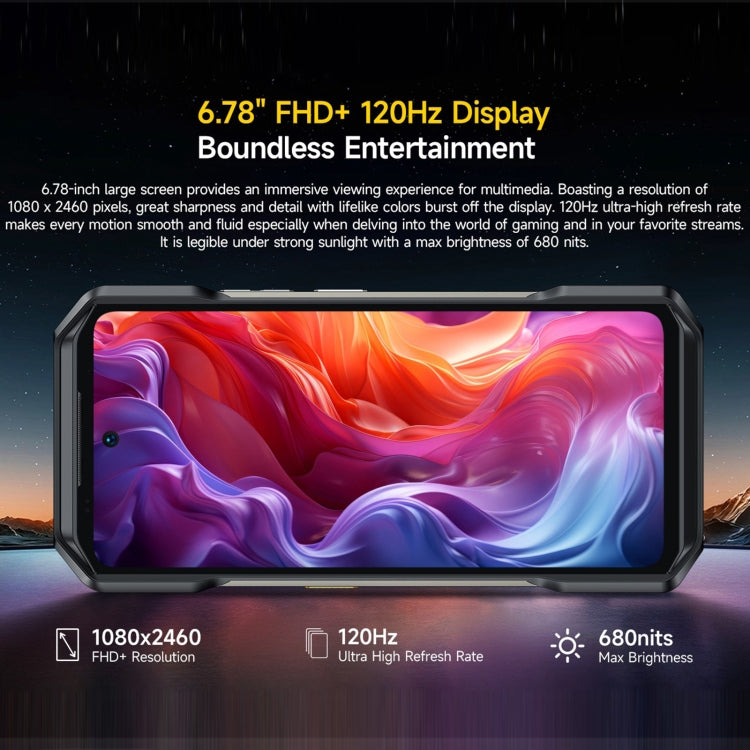 Ulefone Armor 27T Pro三防機, 12GB+256GB, 熱成像，夜視，6.78英寸安卓14 天璣6300八核, 網絡：5G, NFC