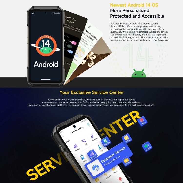 Ulefone Armor 27T Pro三防機, 12GB+256GB, 熱成像，夜視，6.78英寸安卓14 天璣6300八核, 網絡：5G, NFC  , Armor 27T Pro