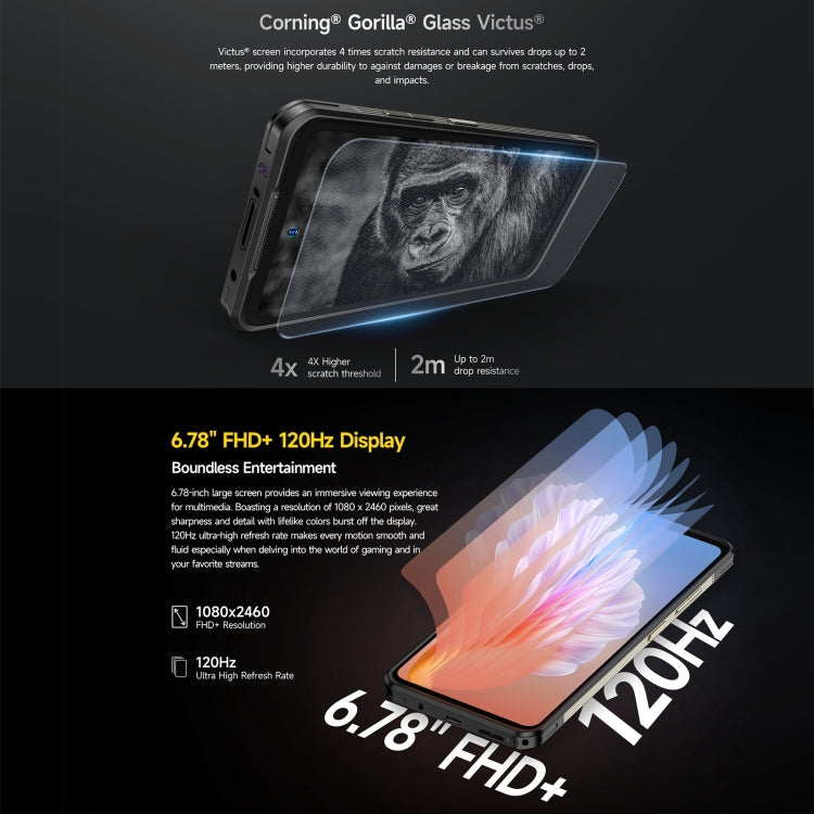 Ulefone Armor 25T 三防機 6GB+256GB, 熱成像, 6.78英寸安卓14 MediaTek Helio G99八核, 網絡：4G, NFC, OTG