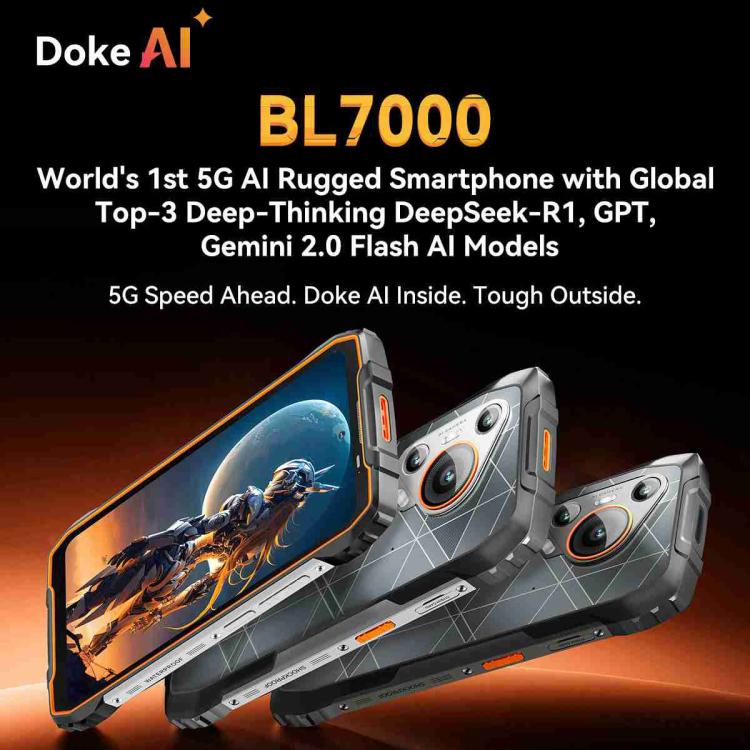 Blackview BL7000 IP68/IP69K三防機,  8GB+256GB，6.78英寸安卓15 MediaTek 天璣 6300八核, 網絡：5G, NFC, OTG