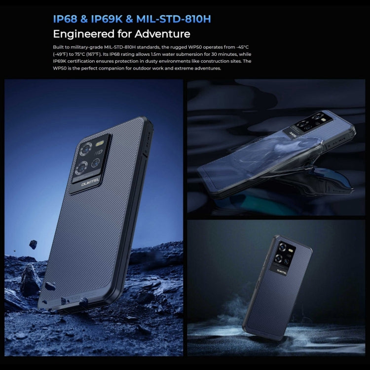 Oukitel WP50 5G三防機, 4GB+256GB, 6.6英寸聯發科天璣6100+八核，NFC，OTG, 網絡：5G