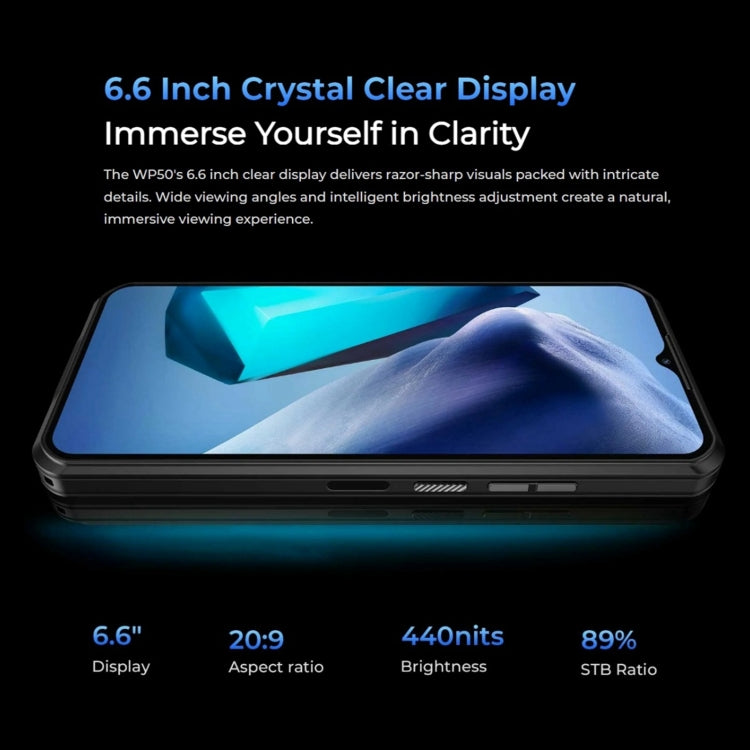 Oukitel WP50 5G三防機, 4GB+256GB, 6.6英寸聯發科天璣6100+八核，NFC，OTG, 網絡：5G