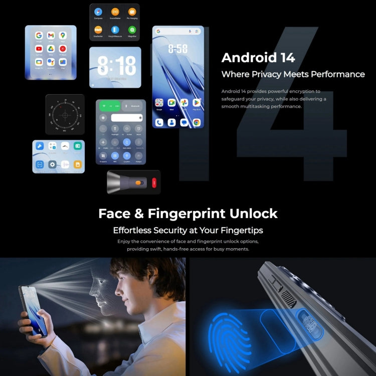 Oukitel WP52 5G三防機, 4GB+256GB, 6.6英寸聯發科天璣6100+八核，NFC，OTG, 網絡：5G