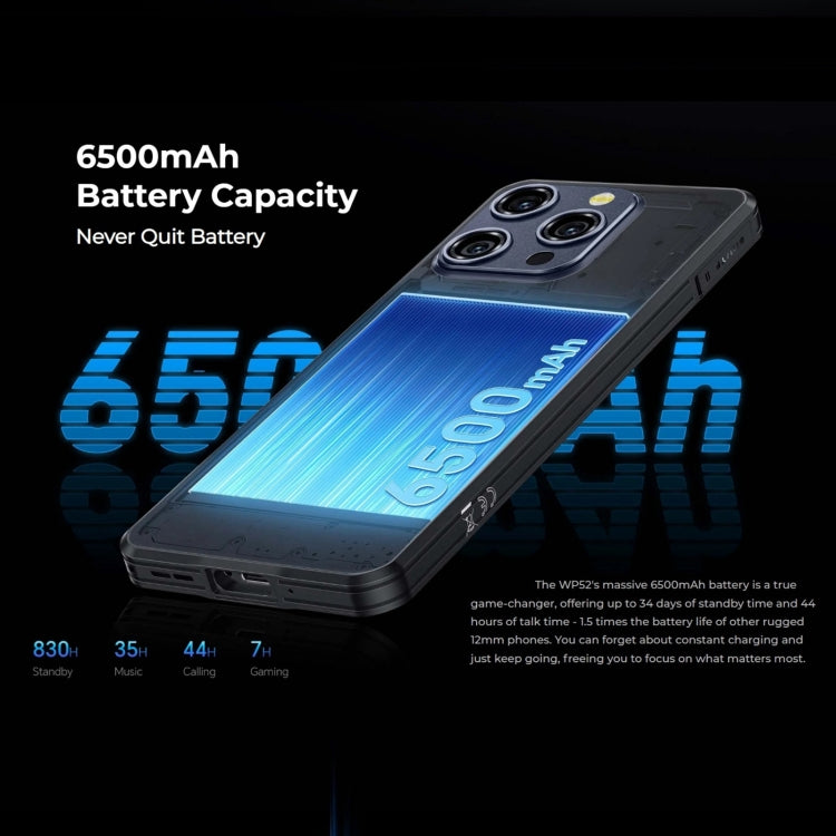 Oukitel WP52 5G三防機, 4GB+256GB, 6.6英寸聯發科天璣6100+八核，NFC，OTG, 網絡：5G