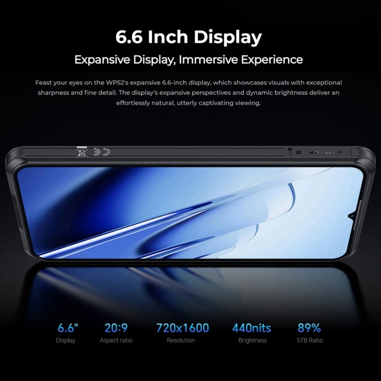 Oukitel WP52 5G三防機, 4GB+256GB, 6.6英寸聯發科天璣6100+八核，NFC，OTG, 網絡：5G