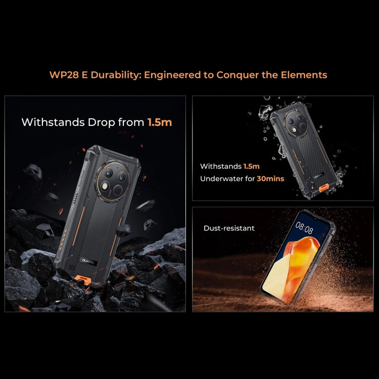 Oukitel WP28 S IP68/IP69K三防機, 4GB+128B，6.52英寸Unisoc T606 八核，NFC，OTG，網絡：4G
