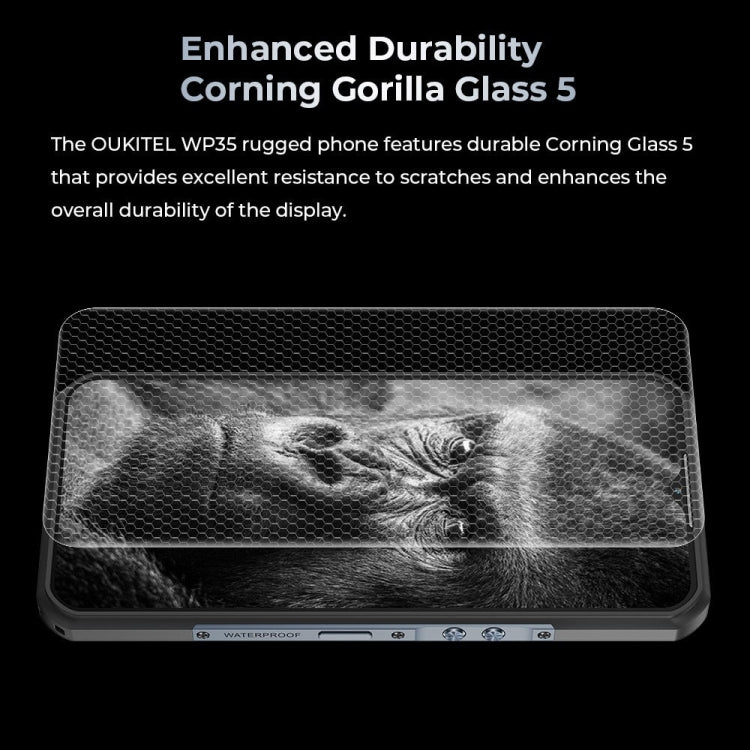 Oukitel WP35 5G，8GB+256GB，IP68/IP69K三防機, 6.6英寸 天璣6100+八核，NFC, OTG, 網絡：5G