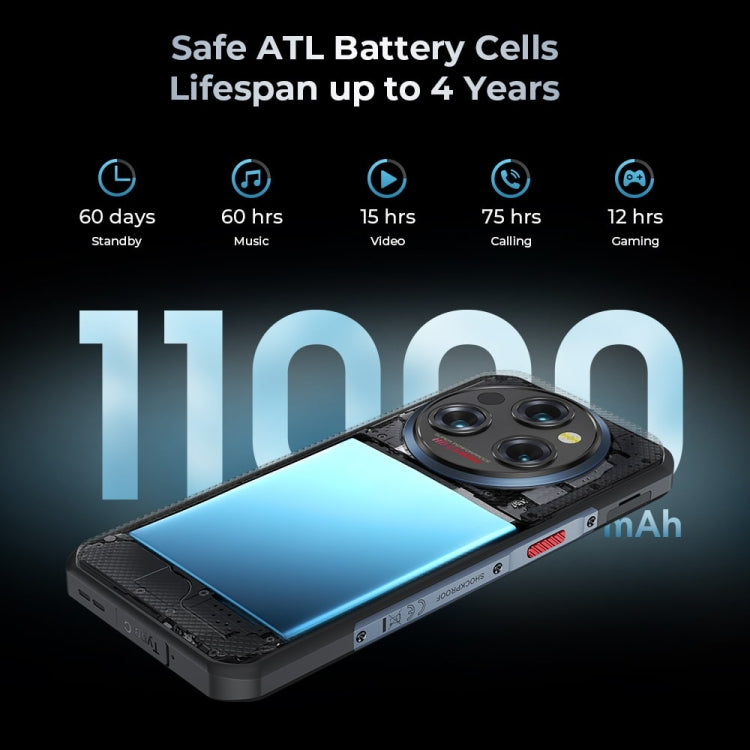 Oukitel WP35 5G，8GB+256GB，IP68/IP69K三防機, 6.6英寸 天璣6100+八核，NFC, OTG, 網絡：5G