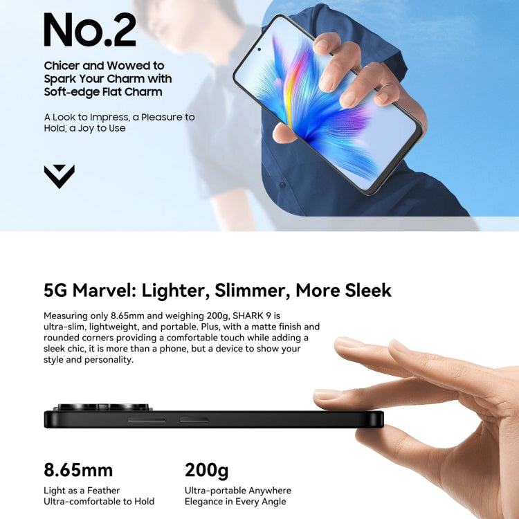 Blackview SHARK 9，8GB+256GB，6.67英寸安卓14 紫光展銳T820八核,  5G網絡