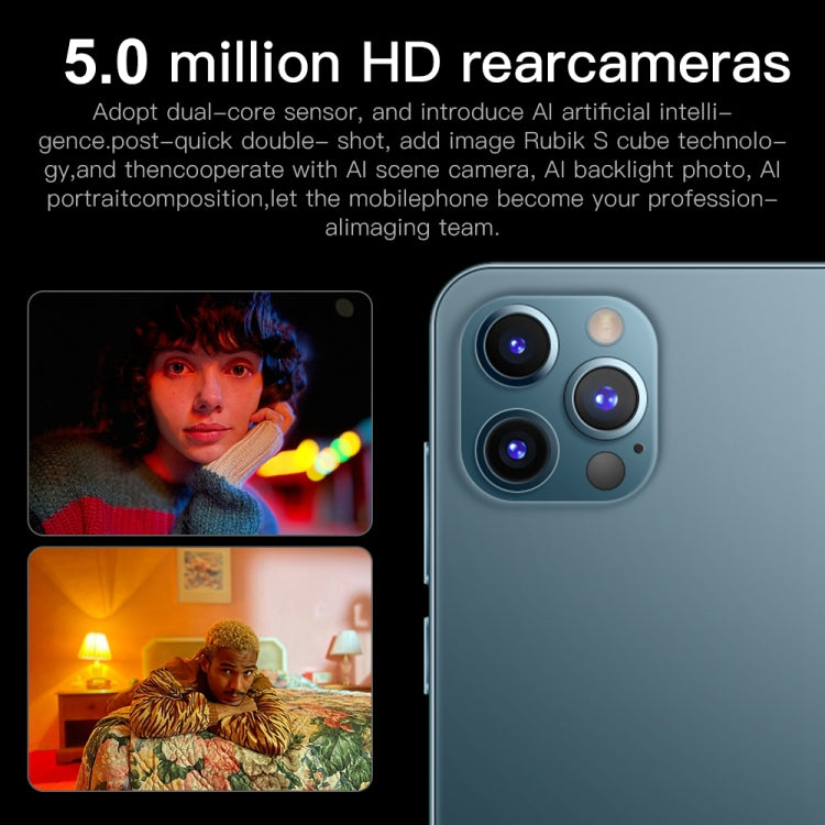 i12 Pro Max, 1GB+8GB 臉部識別, 安卓6.0, 6.3寸劉海屏展訊7731四核, 3G網絡