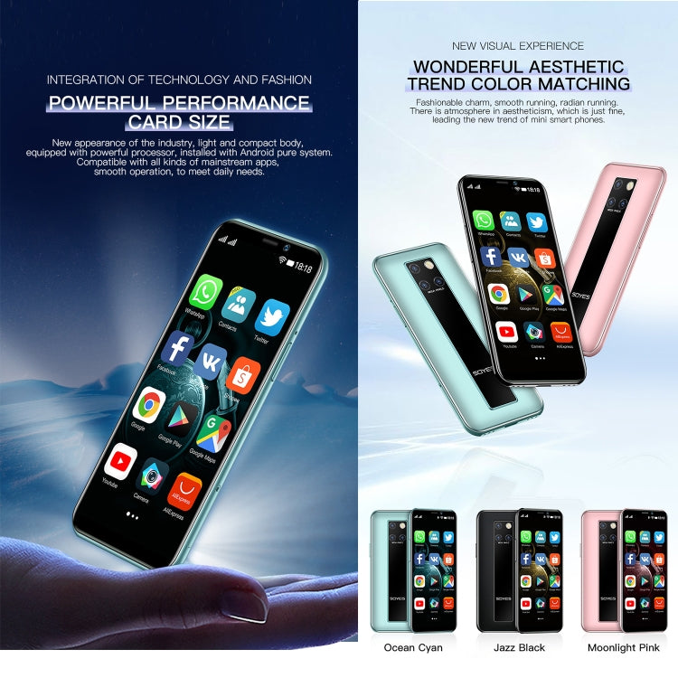 SOYES  S10H 3GB+32GB 臉部識別, 3.46英寸安卓9.0 MTK6739CW四核1.28GHz 支持藍牙 WiFi GPS 4G網絡 雙卡雙待