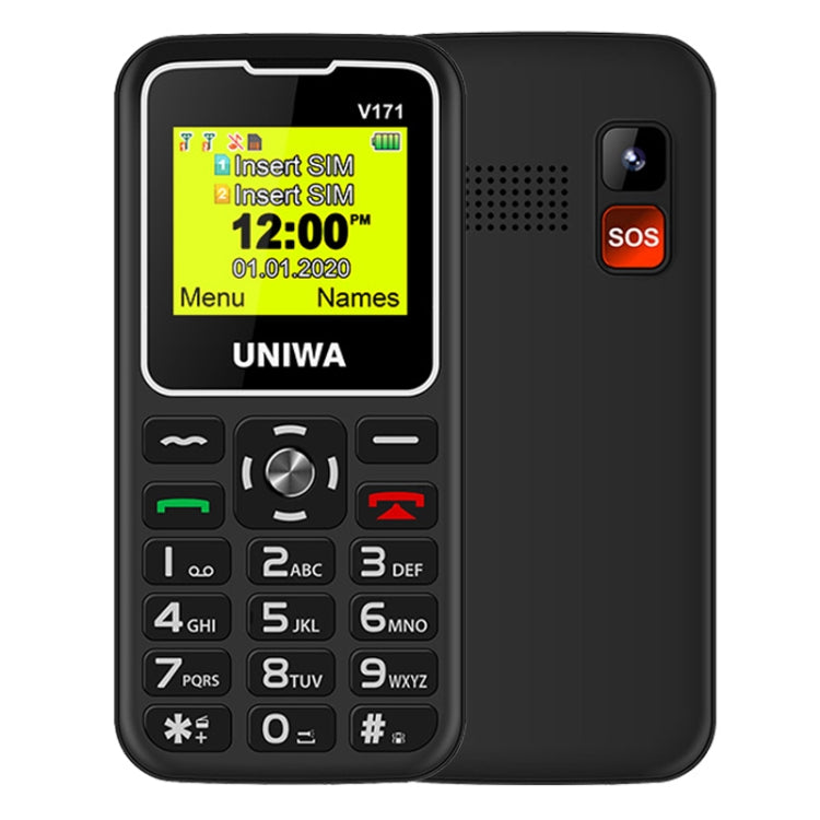 UNIWA V171 功能機 1.77寸, 藍牙 收音, GSM網絡 帶底座
