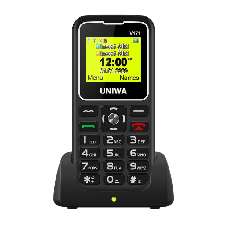 UNIWA V171 功能機 1.77寸, 藍牙 收音, GSM網絡 帶底座