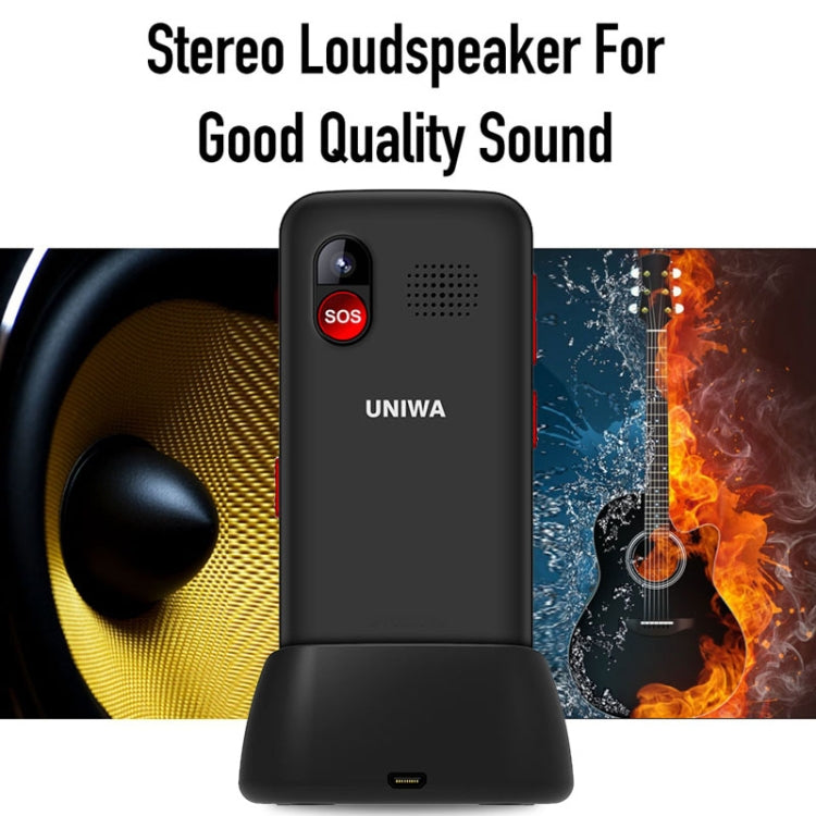 UNIWA V1000功能機 2.31寸, 藍牙 收音, SOS 4G網絡 帶底座